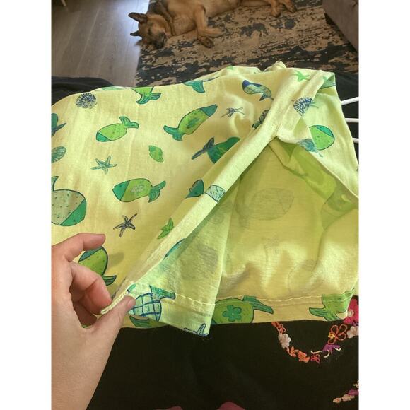 Vtg Fresh Produce Womens Maxi Dress 1X Green Fish Resort Beachy 90s Y2K Colorful - Picture 8 of 10